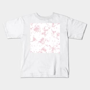 Cotton Candy pink and white marble - Tie-Dye Shibori Texture Kids T-Shirt